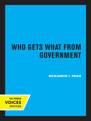 cover image of Who Gets What from Government